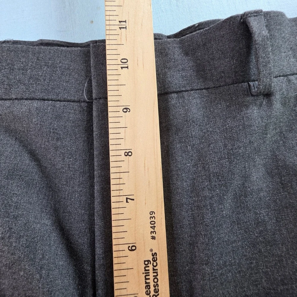 J.Ferrar Slim Fit Dress Pants Mens 34x30 Charcoal Gray Stretch Flat Front Trouse
